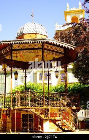 Burgos El paseo del Espolón, der Paseo del Espolón Stockfoto