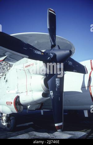 Grumman E2C Hawkeye 4-Blatt-Propeller Stockfoto
