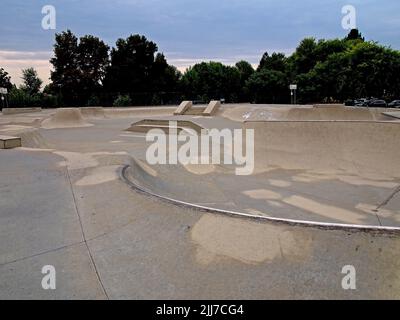 Skatepark im William Cann Civic Center in Union City, Kalifornien Stockfoto