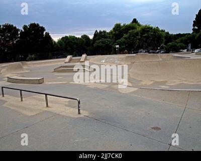 Skatepark im William Cann Civic Center in Union City, Kalifornien Stockfoto