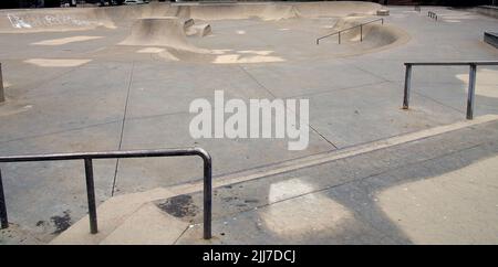 Skateboard-Park im William Cann Civic Center in Union City, Kalifornien Stockfoto