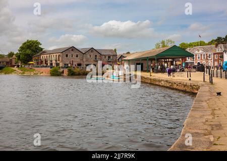 River exe in Exeter, Devon, Großbritannien Stockfoto