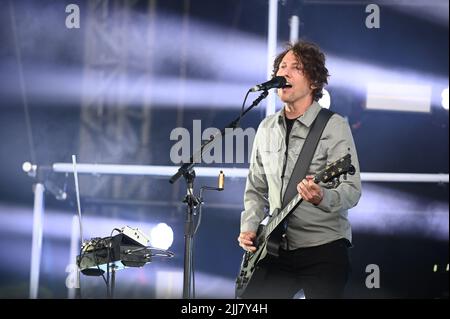 Kasabian beim Tramlines Festival , Großbritannien , 23.07.2022 Stockfoto