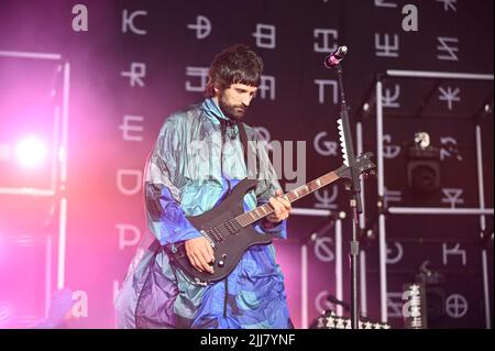 Kasabian beim Tramlines Festival , Großbritannien , 23.07.2022 Stockfoto