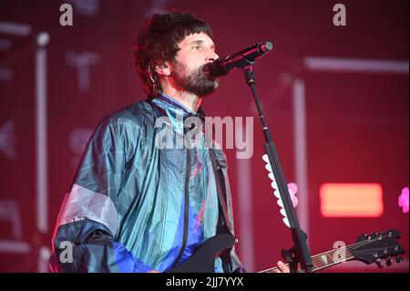 Kasabian beim Tramlines Festival , Großbritannien , 23.07.2022 Stockfoto