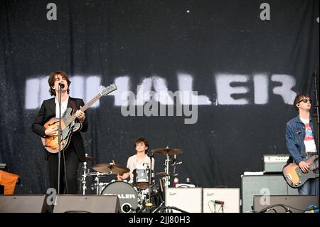 23. Juli 2022, Sheffield, South Yorkshire, USA: Inhaler Performing at Tramlines Festival , Großbritannien , 23.07.2022 (Bildquelle: © Robin Burns/ZUMA Press Wire) Stockfoto