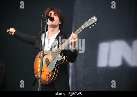 23. Juli 2022, Sheffield, South Yorkshire, USA: Inhaler Performing at Tramlines Festival , Großbritannien , 23.07.2022 (Bildquelle: © Robin Burns/ZUMA Press Wire) Stockfoto