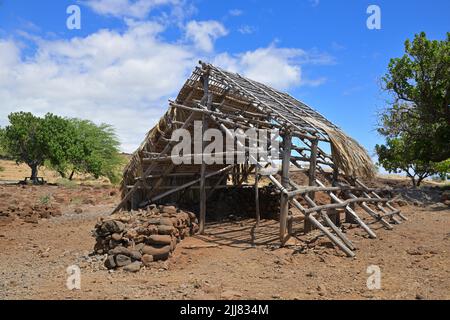 Der Lapakahi State Historical Park entlang der malerischen Küste, nördlich von Kawaihae HI Stockfoto