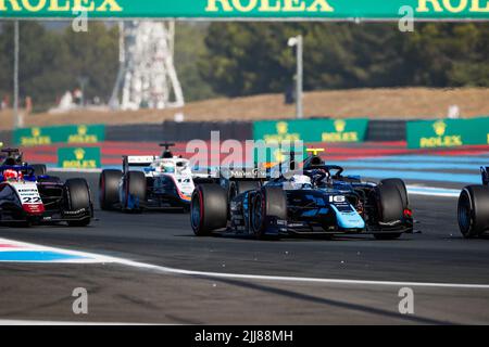 16 NISSANY Roy (isr), DAMS, Dallara F2, Aktion während der 9. Runde der 2022 FIA Formel 2 Meisterschaft, vom 22. Bis 24. Juli 2022 auf dem Circuit Paul Ricard, in Le Castellet, Frankreich - Foto Antonin Vincent / DPPI Stockfoto
