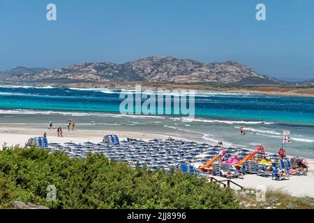 Pelosa Stintino , Strand, Strand, Sardinien, Mittelmeer, Italien, Europa, Stockfoto