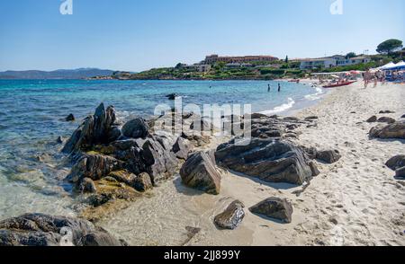Spiaggia Bados, Nähe Olbia, Strand, Strand, Sardinien, Mittelmeer, Italien, Europa, Stockfoto
