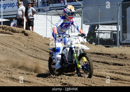 Lommel, Belgien. 24.. Juli 2022. Der Niederländer Kay De Wolf im Einsatz beim Motocross MX2 Grand Prix, 14. (von 18) Rennen der FIM Motocross-Weltmeisterschaft, Sonntag, 24. Juli 2022 in Lommel. BELGA FOTO MARIJN DE KEYZER Kredit: Belga Nachrichtenagentur/Alamy Live News Stockfoto