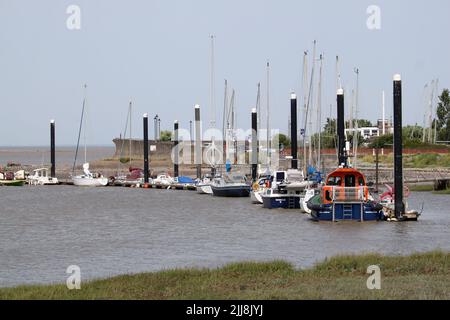 Burnham-on-Sea Motor Boat and Sailing Club, South Esplanade, Burnham-on-Sea, Sedgemoor, Somerset, England, Großbritannien, Großbritannien, Großbritannien, Europa Stockfoto