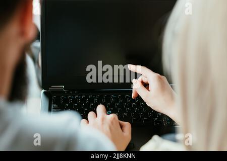 IT-Kurs Kommunikation Lernen Zeigebildschirm Stockfoto