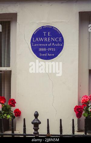 TE Lawrence Plaque, Barton Street, London Stockfoto