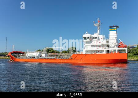 Chemietanker ARABELLA im Nord-Ostsee-Kanal Stockfoto