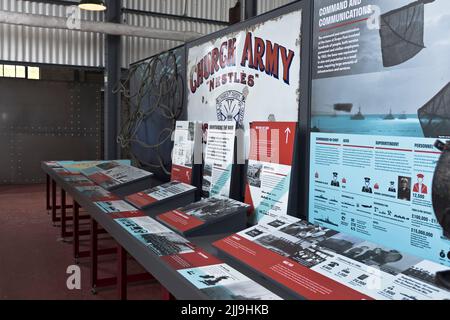 dh Lyness Scapa Flow Museum HOY ORKNEY Besucherzentrum Museen Kriegsausstellungen Stockfoto