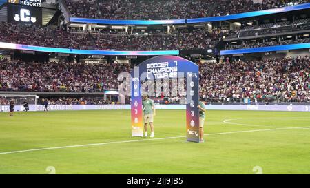 LAS VEGAS, NV - 23. JULI: Eine allgemeine Ansicht des Fußballmeisterturmatches zwischen Real Madrid und F.C Barcelona in Las Vegas, NV am 23. Juli 2022 in Las Vegas, USA. (Foto von Louis Grasse/PxImages) Stockfoto