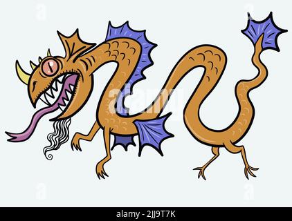 Illustration für Schlangenmonster Stockfoto