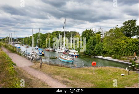 Lydney Harbour, Severn Estuary, Gloucestershire. Stockfoto