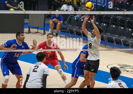 Bologna, Italien. 21.. Juli 2022. Volley Nations League 2022 - Viertelfinalspiel Frankreich gegen Japan Stockfoto