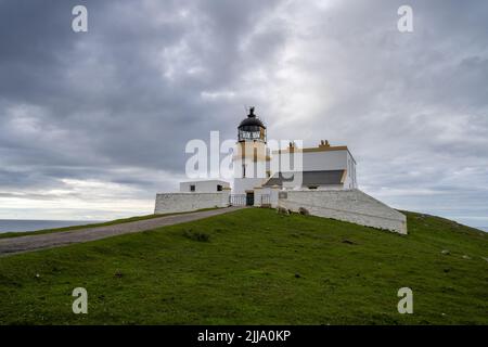 Leuchtturm bei Stoer Head bei Lochinver, Sutherland Stockfoto