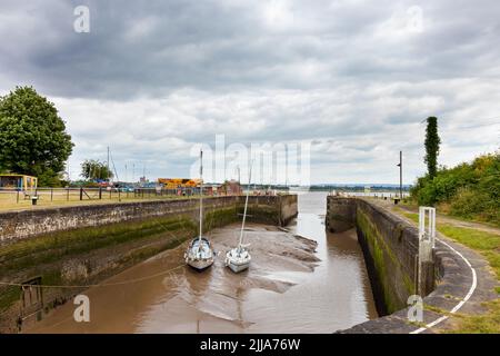 Lydney Harbour, Severn Estuary, Gloucestershire. Stockfoto