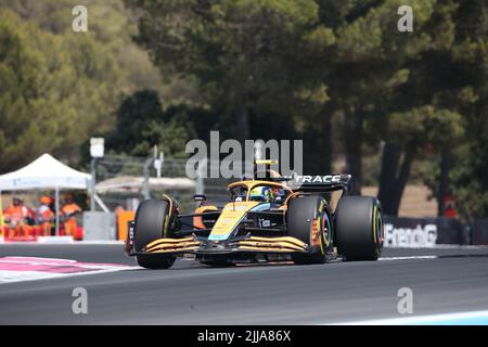 jul 24 2022 Le Castellet, Frankreich - F1 2022 Frankreich GP - Rennen - Lando Norris (GBR) McLaren MCL36 Stockfoto