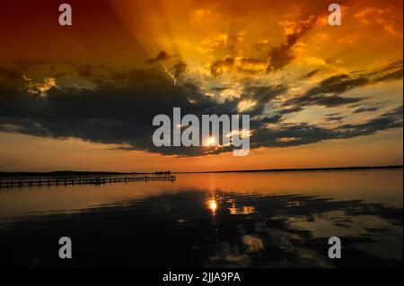 Bilder Aufgenommen im Steinhuder Meer, bin Steinhuder Meer. Stockfoto