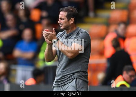Frank Lampard, Manager von Everton, begrüßt sein Team am 7/24/2022. (Foto von Craig Thomas/News Images/Sipa USA) Quelle: SIPA USA/Alamy Live News Stockfoto
