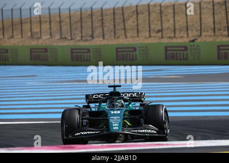 jul 24 2022 Le Castellet, Frankreich - F1 2022 Frankreich GP - Rennen - Lanze Stroll (CAN) Aston Martn AMR22 Stockfoto