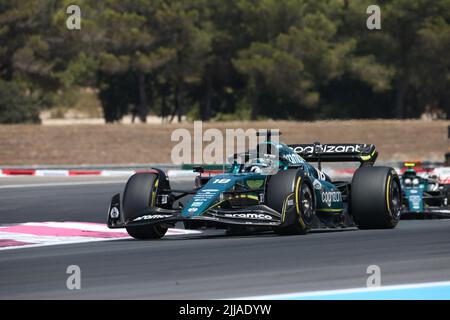 jul 24 2022 Le Castellet, Frankreich - F1 2022 Frankreich GP - Rennen - Lanze Stroll (CAN) Aston Martn AMR22 Stockfoto