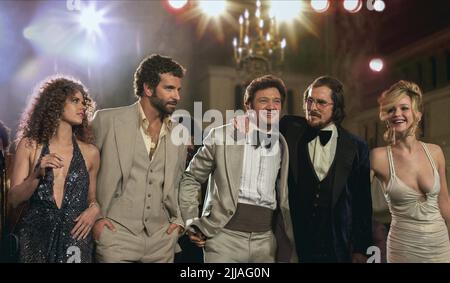 AMY ADAMS, Bradley Cooper, Jeremy Renner, Christian Bale, Jennifer Lawrence, amerikanischer Hektik, 2013 Stockfoto