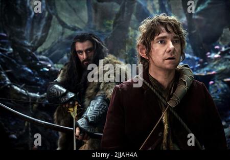 RICHARD ARMITAGE, Martin Freeman, The Hobbit: The Desolation von Smaug, 2013 Stockfoto