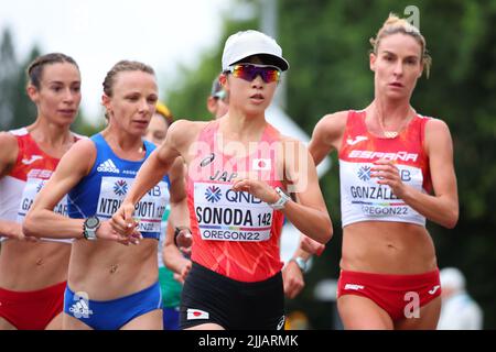 Oregon, USA. 22.. Juli 2022. Serena Sonoda (JPN) Leichtathletik : IAAF World Championships Oregon 2022 Women's 35km Race Walk in Oregon, USA . Quelle: Yohei Osada/AFLO SPORT/Alamy Live News Stockfoto