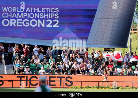 Hayward Field, Eugene, Oregon, USA. 23.. Juli 2022. Nozomi Tanaka (JPN), 23. JULI 2022 - Leichtathletik : IAAF World Championships Oregon 2022 Women's 5000m Final at Hayward Field, Eugene, Oregon, USA. Quelle: Naoki Nishimura/AFLO SPORT/Alamy Live News Stockfoto