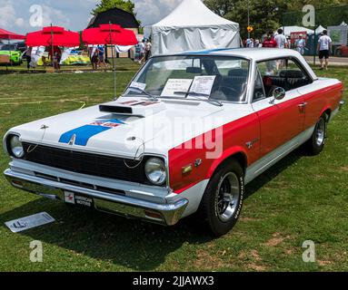 Ein zweigetönter 1969 Rambler bei der Pittsburgh Vintage Grand Prix Automobilausstellung Stockfoto