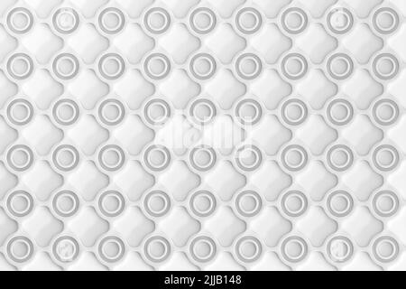 Lasergeschnittene Platte. Abstraktes geometrisches Muster mit weißen Kurvenlinien, elegante Dekorvorlage für Holzschnitt, Papierkarte, Metallschnitt, Gravur, ca. Stockfoto