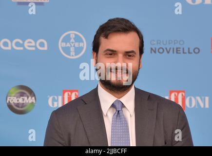 Giffoni Valle Piana, Italien. 24.. Juli 2022. Carlo Sibilia beim Giffoni Film Festival 2022 in Giffoni Valle Piana. (Foto von Giovanni Lemba/Pacific Press) Quelle: Pacific Press Media Production Corp./Alamy Live News Stockfoto