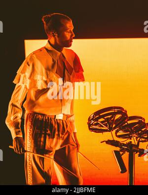 20/07/2022 - der belgische Rapper und Produzent STROMAE spielt live beim Milano Summer Festival / Ippodromo SNAI, Italien Stockfoto