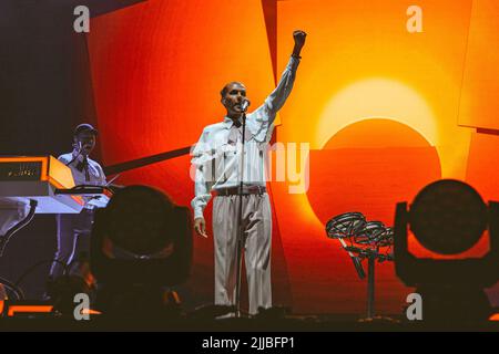 20/07/2022 - der belgische Rapper und Produzent STROMAE spielt live beim Milano Summer Festival / Ippodromo SNAI, Italien Stockfoto