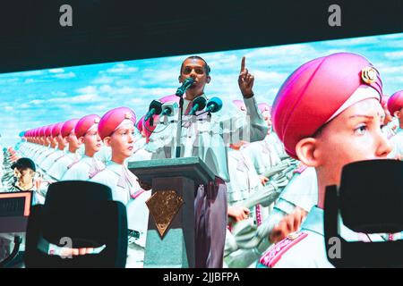 20/07/2022 - der belgische Rapper und Produzent STROMAE spielt live beim Milano Summer Festival / Ippodromo SNAI, Italien Stockfoto