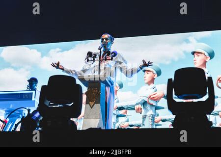 20/07/2022 - der belgische Rapper und Produzent STROMAE spielt live beim Milano Summer Festival / Ippodromo SNAI, Italien Stockfoto