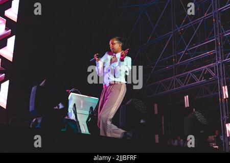 20/07/2022 - der belgische Rapper und Produzent STROMAE spielt live beim Milano Summer Festival / Ippodromo SNAI, Italien Stockfoto