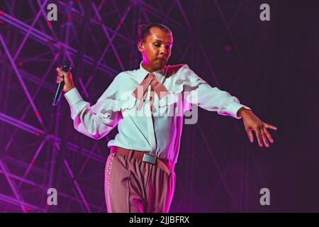 20/07/2022 - der belgische Rapper und Produzent STROMAE spielt live beim Milano Summer Festival / Ippodromo SNAI, Italien Stockfoto