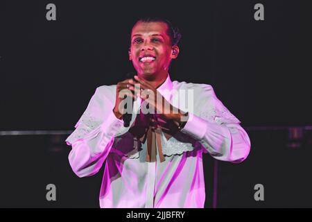 20/07/2022 - der belgische Rapper und Produzent STROMAE spielt live beim Milano Summer Festival / Ippodromo SNAI, Italien Stockfoto