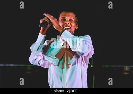 20/07/2022 - der belgische Rapper und Produzent STROMAE spielt live beim Milano Summer Festival / Ippodromo SNAI, Italien Stockfoto