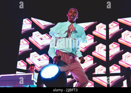 20/07/2022 - der belgische Rapper und Produzent STROMAE spielt live beim Milano Summer Festival / Ippodromo SNAI, Italien Stockfoto