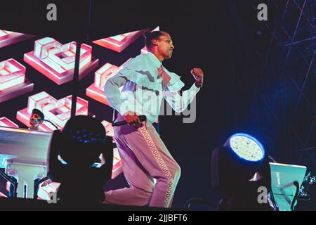 20/07/2022 - der belgische Rapper und Produzent STROMAE spielt live beim Milano Summer Festival / Ippodromo SNAI, Italien Stockfoto