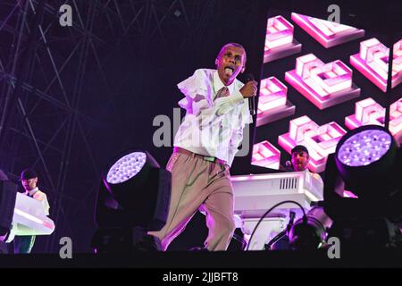 20/07/2022 - der belgische Rapper und Produzent STROMAE spielt live beim Milano Summer Festival / Ippodromo SNAI, Italien Stockfoto